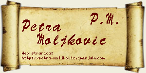 Petra Moljković vizit kartica